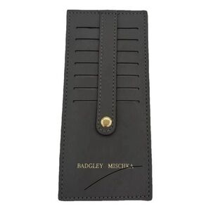 NEW...Badgley Mischka Black Card & Key Holder with Gold Accent